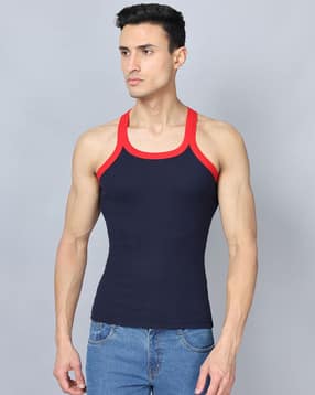 uomos Scoop-Neck Cotton Vest-picture-13