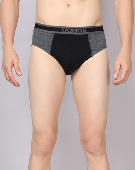 Buy Charcoal & Black Briefs for Men by UOMOS Online