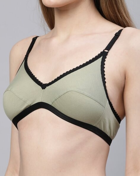 Scalloped Hem Non-Padded Bra