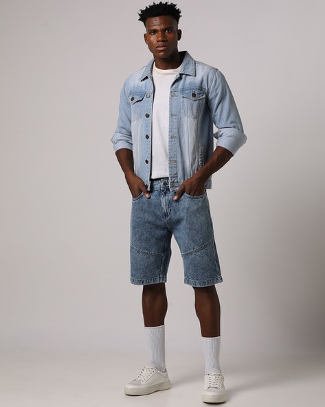 5 Denim Shorts Outfit Ideas For Men To Look Cool  Dapper mens fashion Denim  shorts outfit Short outfits