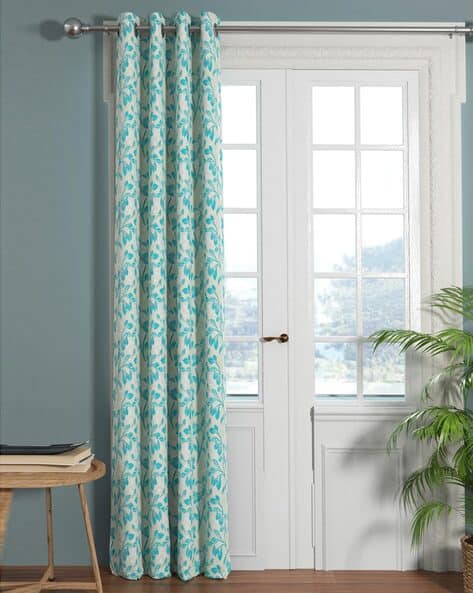 BIANCA Floral Print Blackout Eyelet Door Curtain