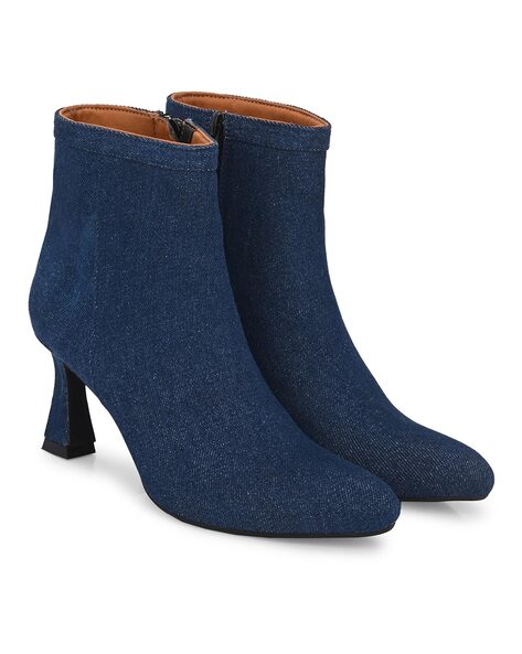 Womens dark blue on sale boots