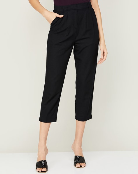 Solid Relaxed Fit Pants