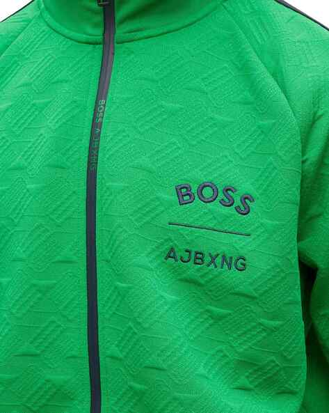 BOSS - BOSS x AJBXNG relaxed-fit hoodie with all-over monogram jacquard