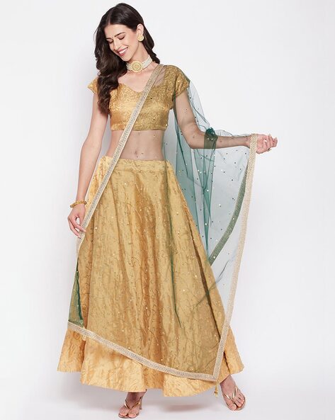 Net Dupatta with Lace Border Price in India