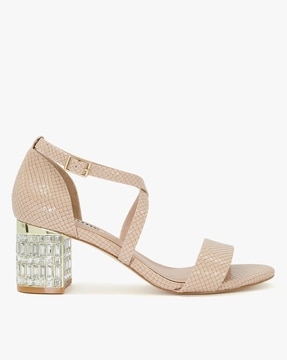 Dune strappy rose gold hotsell heeled sandal