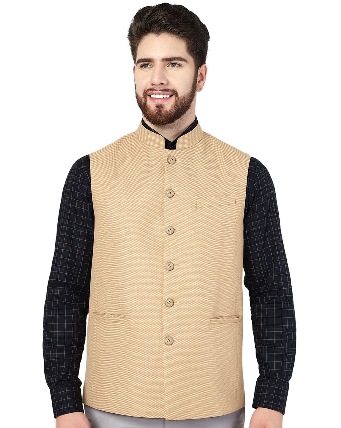 Buy Nivan Nehru Jacket - Ivory for Wedding from Anita Dongre.