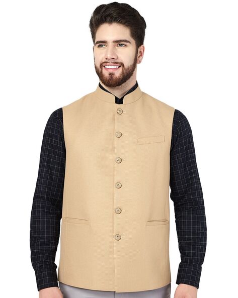 Buy Khaki 3 Piece Ethnic Suit for Men by Modi Jacket Online Ajio