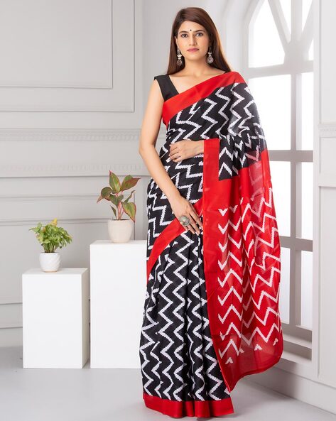 Ikat Mercerised Cotton Hand Woven Saree – RKG SHOPPING