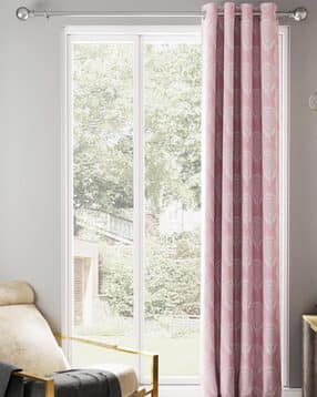 Floral Print Blackout Door Curtain with Eyelets-image-40