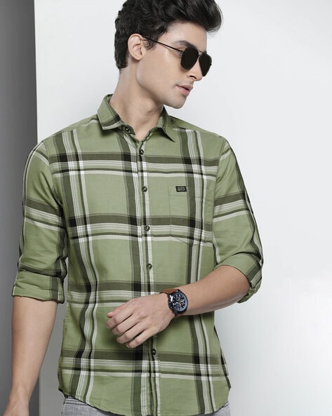 Checked Shirt with Patch Pocket