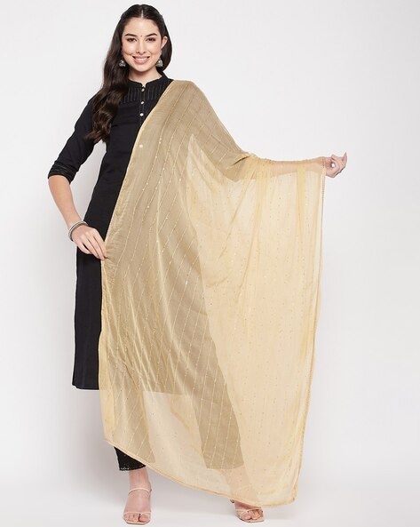 Embellished Dupatta with Stitch Border Price in India
