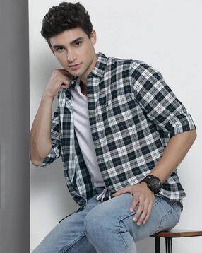 the indian garage co Checked Shirt with Patch Pocket-picture-26