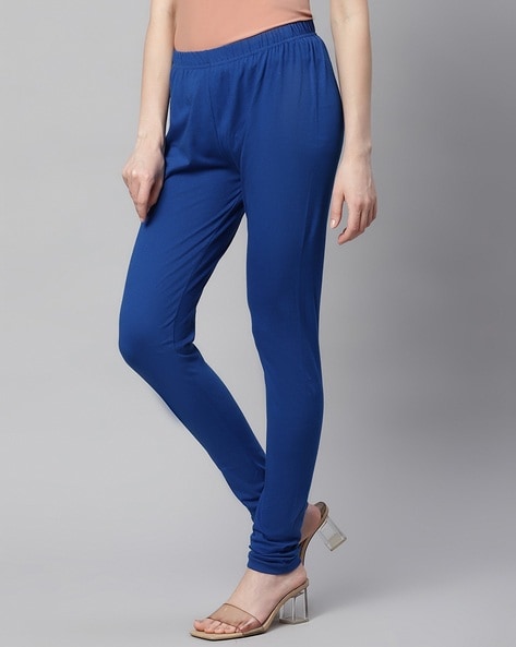 SARJANA Women Cotton Navy Blue Color Authentic Churidar Leggings Casua –  Sarjana Shop