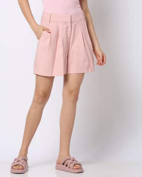 fyre rose Pleat-Front City Shorts with Insert Pockets-picture-52