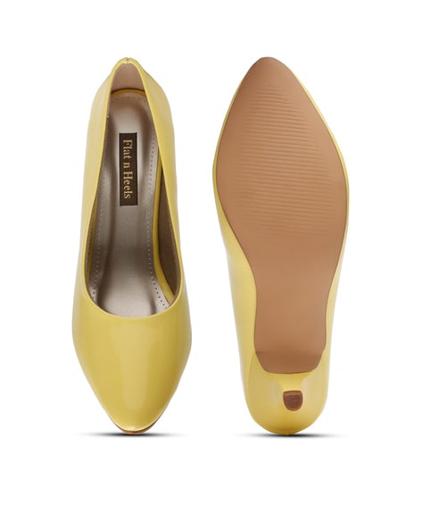 Glamorous pointed heeled shoes in bright yellow | ASOS