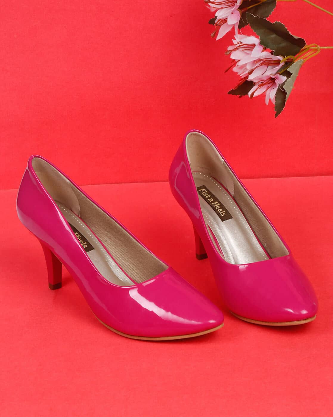 Pointed-Toe Pump Heeled Shoes
