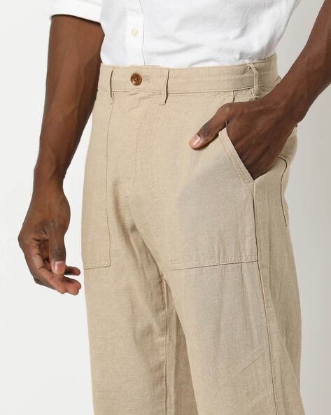 Linen-Cotton Pants Grey – Indirookh