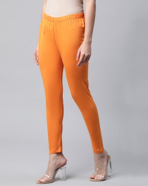 Palazzos & Salwars | Go Colors Burnt Orange Ankle Length Leggings(Women |  Freeup