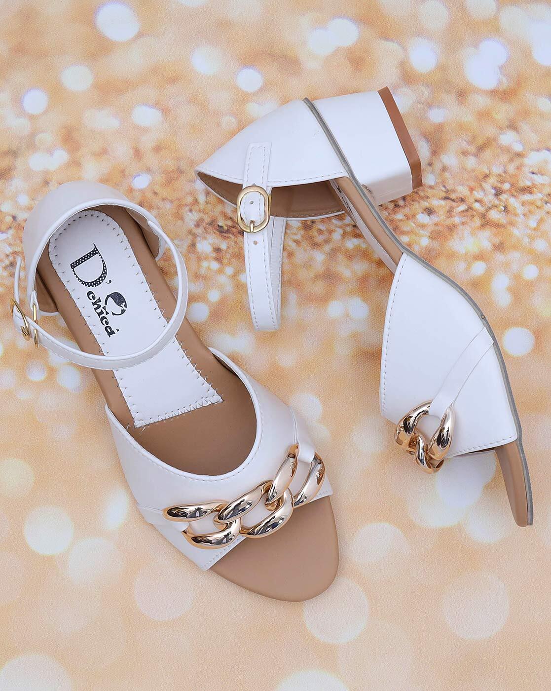 Girls best sale white sandals