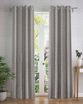 cortina eyelet curtain Set of 2 Printed Door Curtains-picture-51