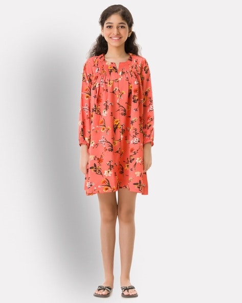 Old navy red store floral dress