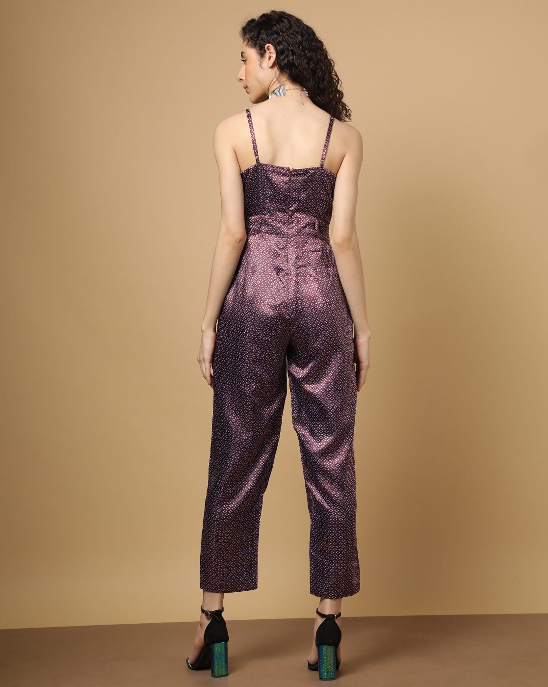 Purple 2025 metallic jumpsuit