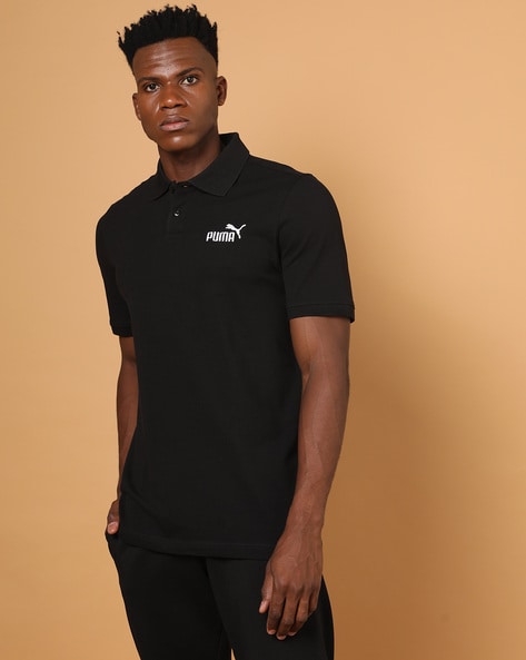 Puma black polo 2025 t shirt