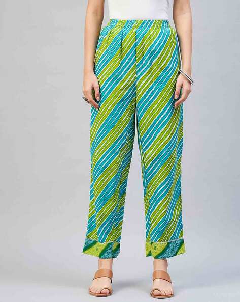 Printed Pants with Elasticated Waist Price in India