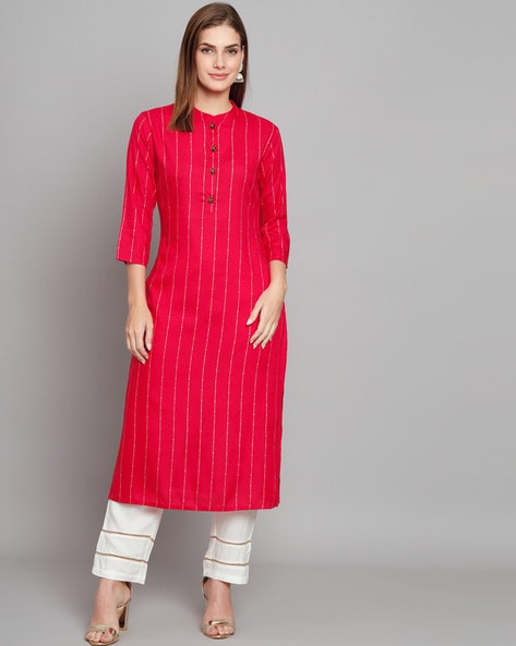 Stripes Straight Kurta Set Price in India