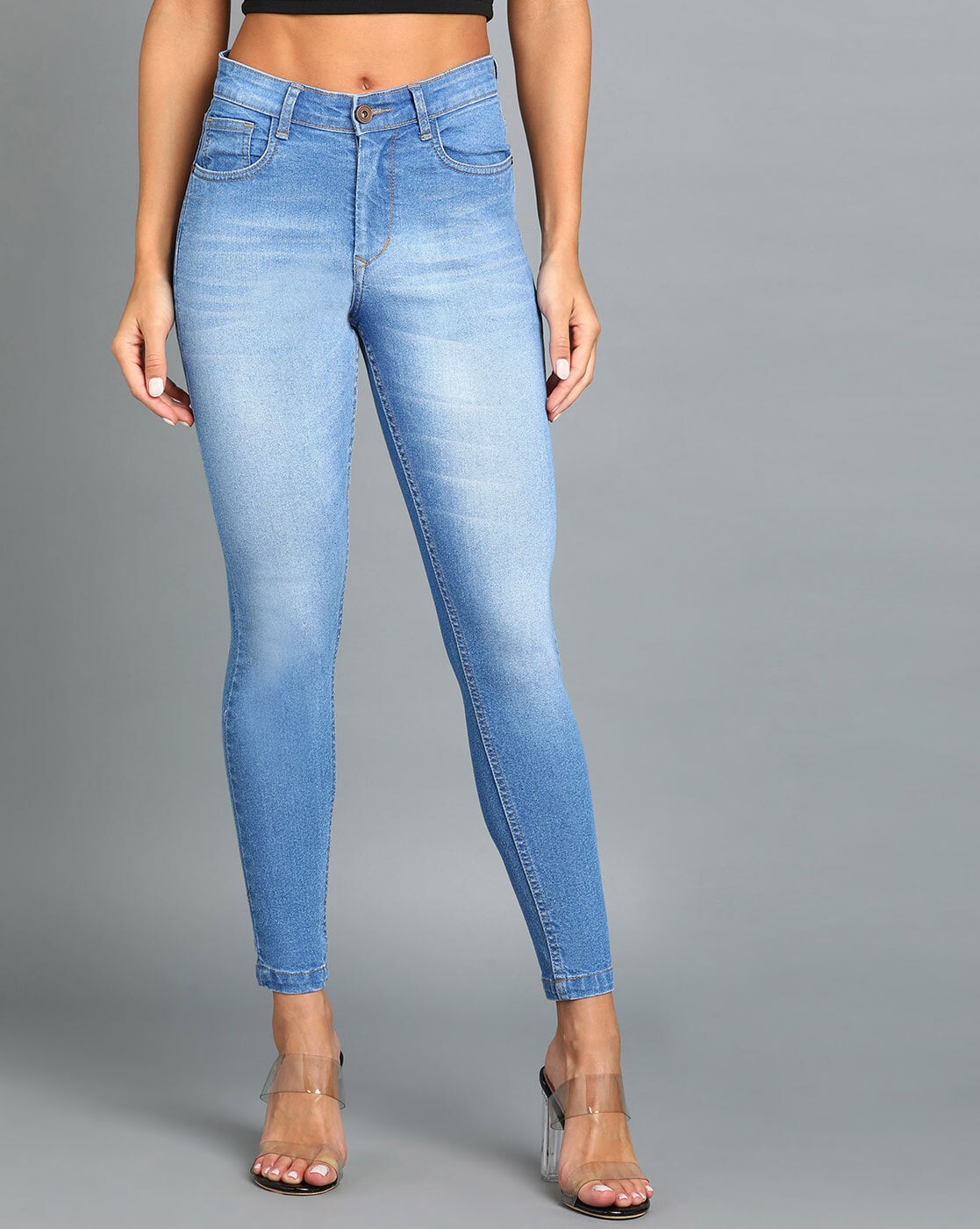 Buy Only Black Cotton Skinny Fit High Rise Jeans for Women Online @ Tata  CLiQ