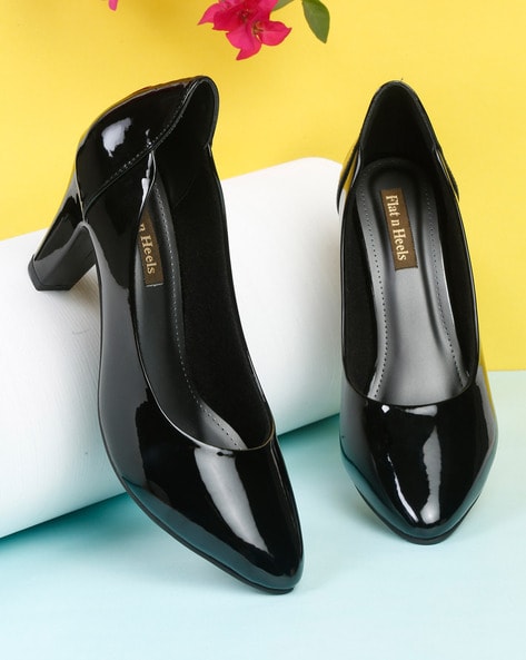 Buy online Women Solid Black Pump Heels from heels for Women by Glitzy Galz  for ₹999 at 17% off | 2024 Limeroad.com