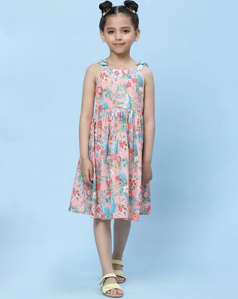 BIBA GIRLS Floral Print A-Line Dress
