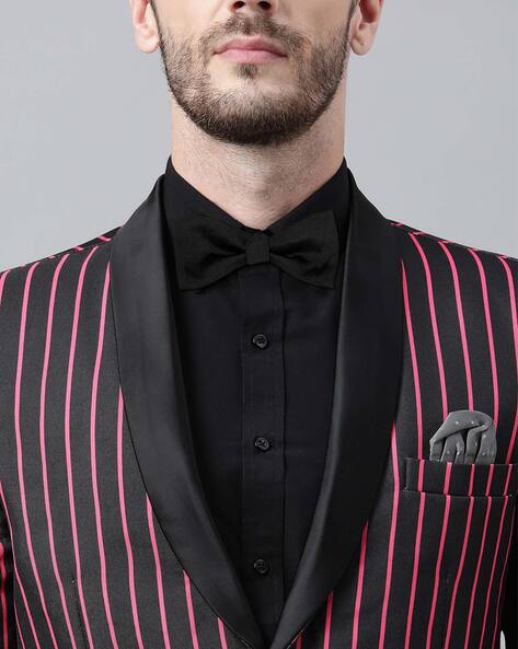 Pink pinstripe outlet blazer