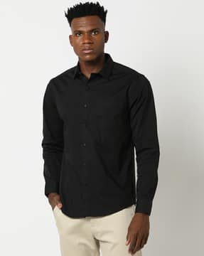 stretchable shirt black