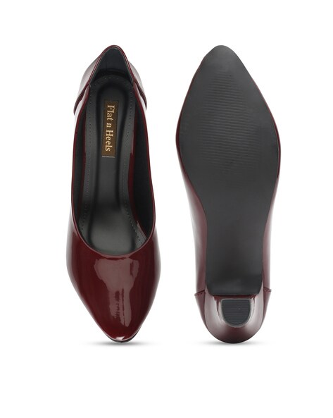 Maroon hot sale patent heels