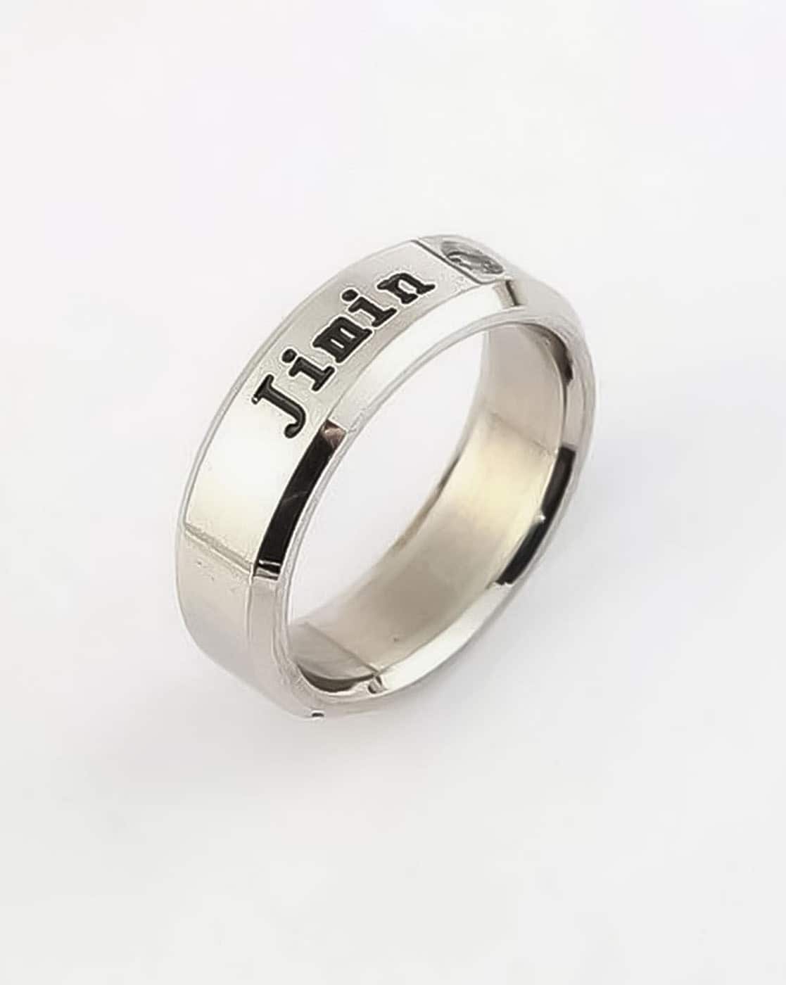 Buy Silver-Toned Rings for Men by University Trendz Online | Ajio.com
