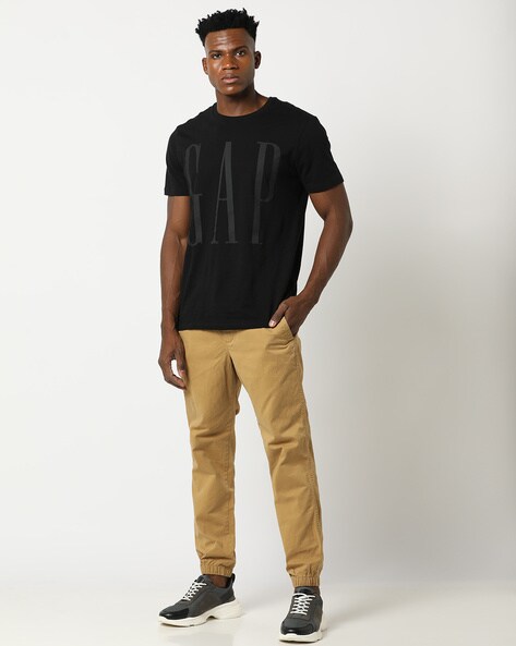 Khaki joggers online gap