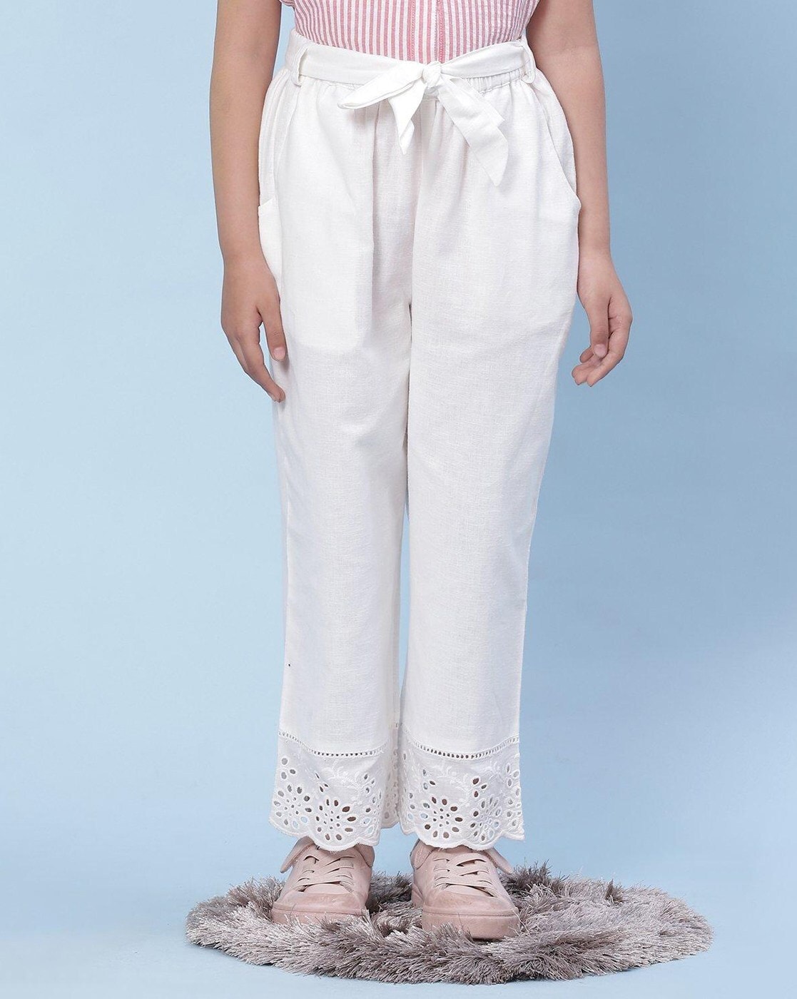 BIBA Relaxed Women White Trousers - Buy BIBA Relaxed Women White Trousers  Online at Best Prices in India | Flipkart.com