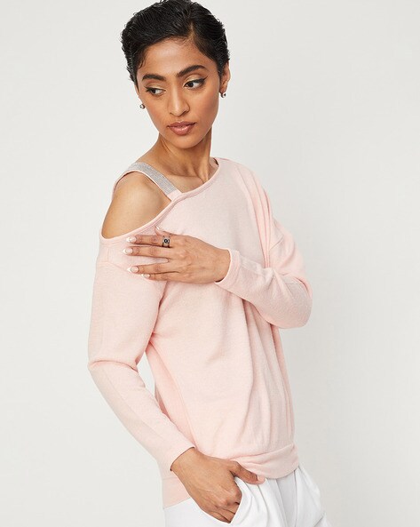 Embellished cold best sale shoulder top