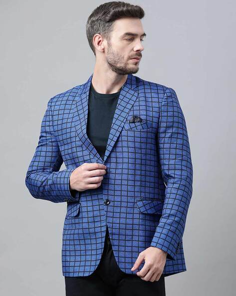 Metallic sales blue blazer