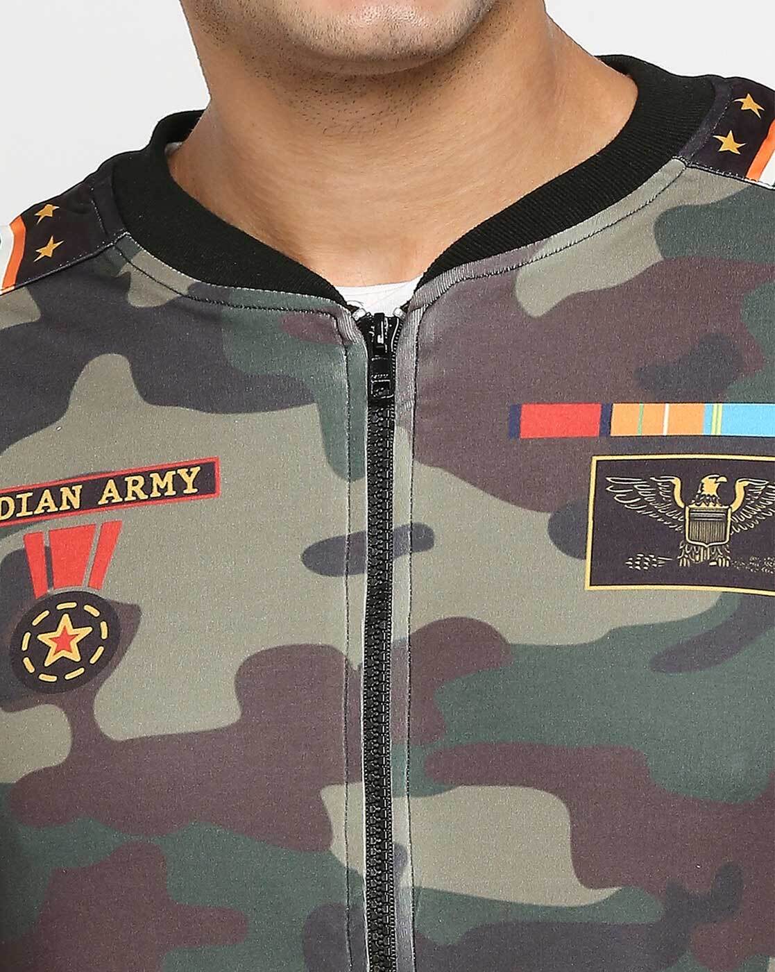 Army Print Camouflage Jacket for Mens