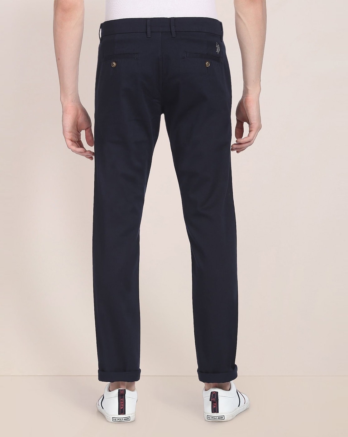 Buy U.S. Polo Assn. Men Slim Fit Chinos Trousers - Trousers for Men  24769156 | Myntra