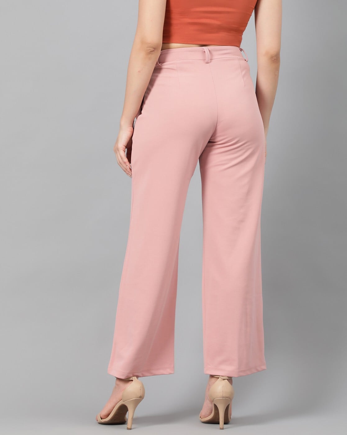 Buy Pink Trousers & Pants for Women by KOTTY Online