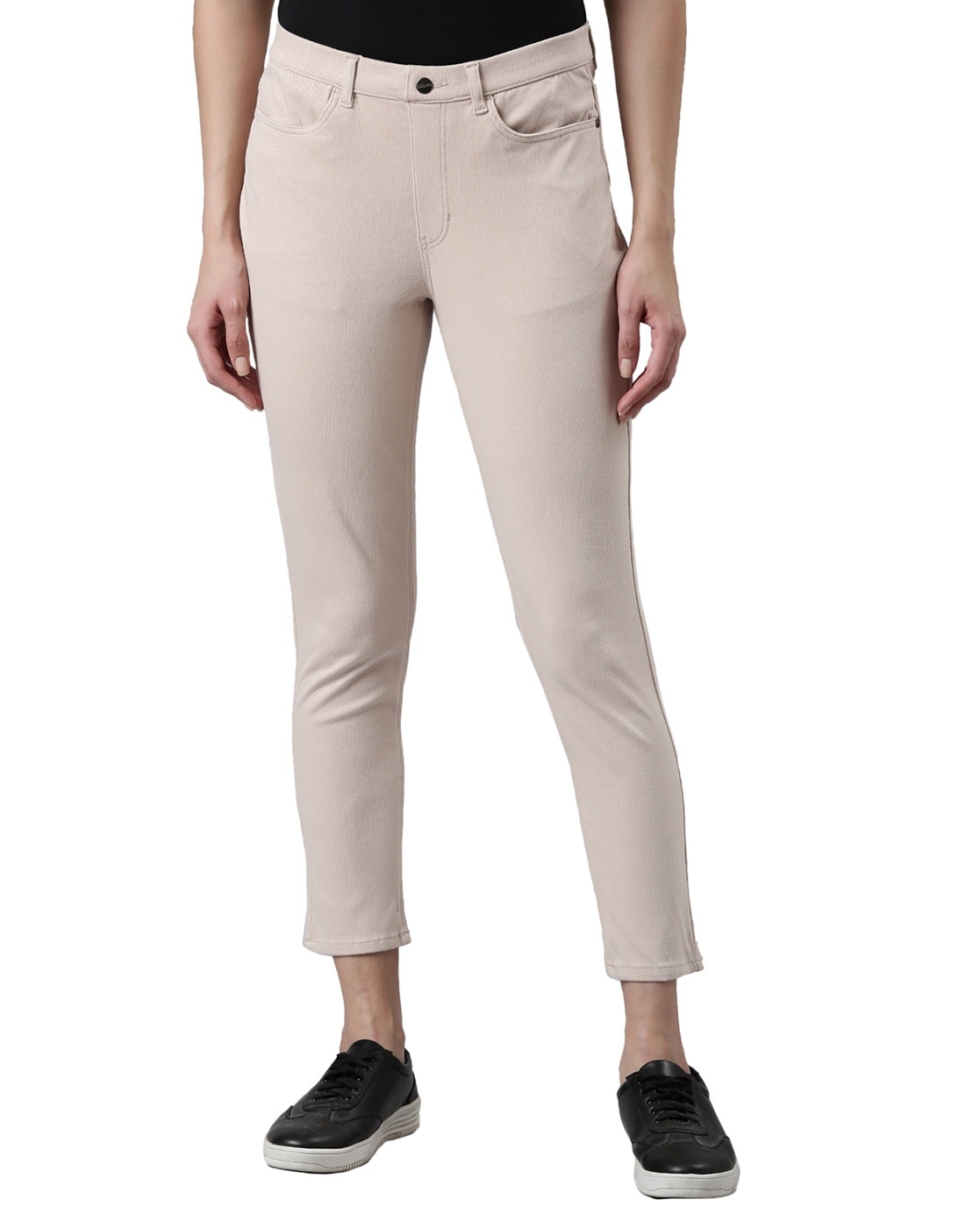 Buy Light Beige Jeans & Jeggings for Women by GO COLORS Online