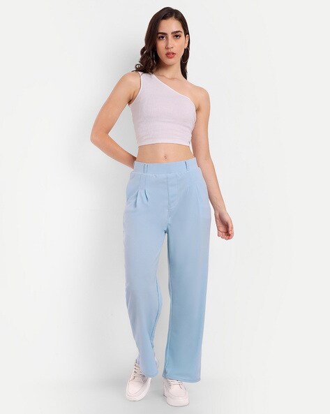 Buy Khaki Trousers & Pants for Women by FNOCKS Online | Ajio.com