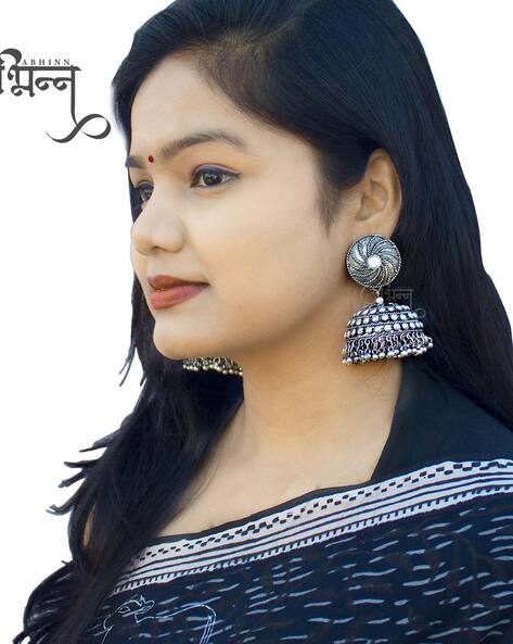 Black Choker Necklace with Earrings for Saree | FashionCrab.com