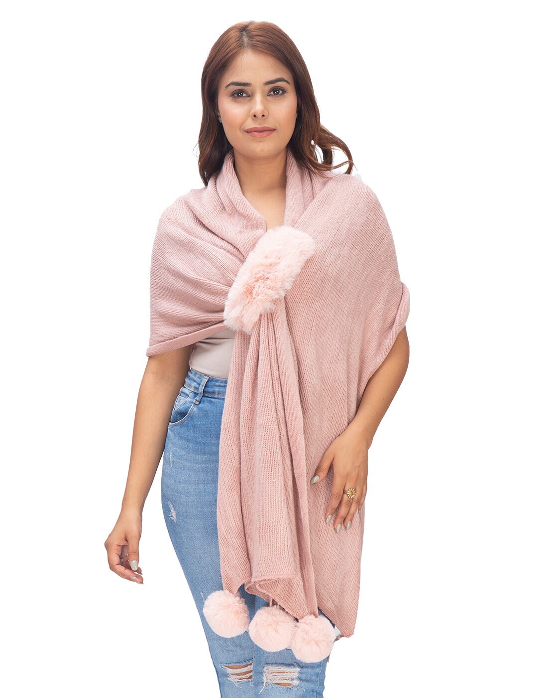 Buy Pink Shawls & Wraps for Women by MANRA Online