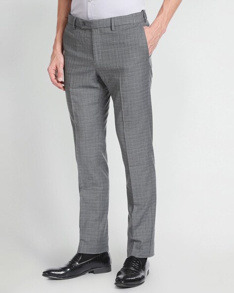Slim Fit Suit trousers - Grey/Checked - Men | H&M
