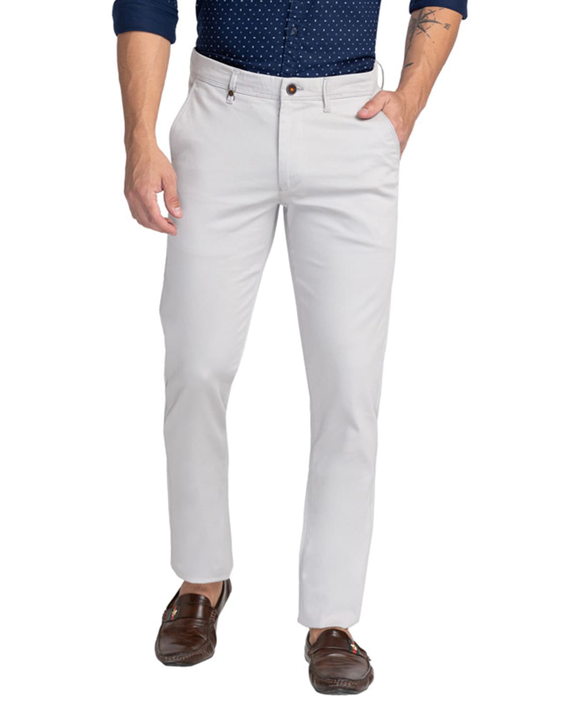 Buy Navy Trousers & Pants for Men by OXEMBERG Online | Ajio.com